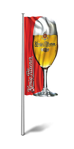 König Pilsener - Konturfahne